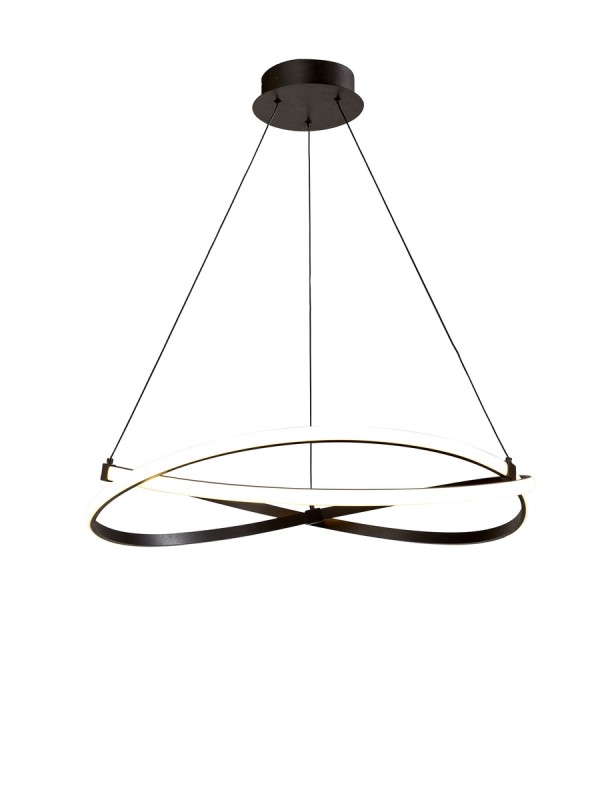 Pendant 42W LED 2800K, 3400lm, Brown Oxide/White Acrylic - Click Image to Close